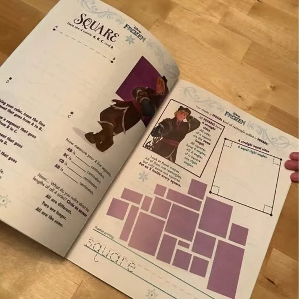 Frozen Early Math Basic Geometry Kids Math Book